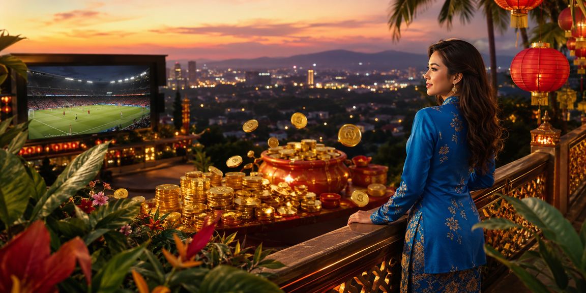 Malaysian sports betting atmosphere with baju kurung on the dpf4u platform